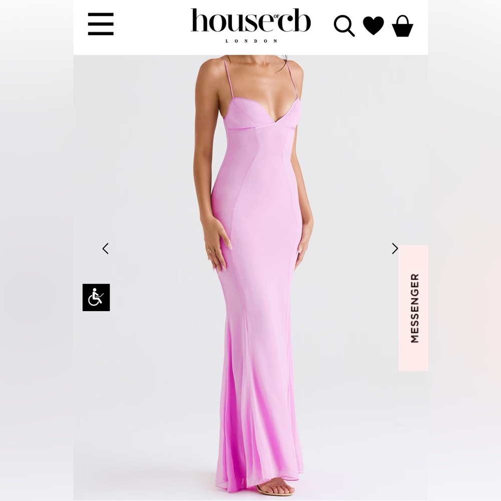 Pink maxi house of CB dress